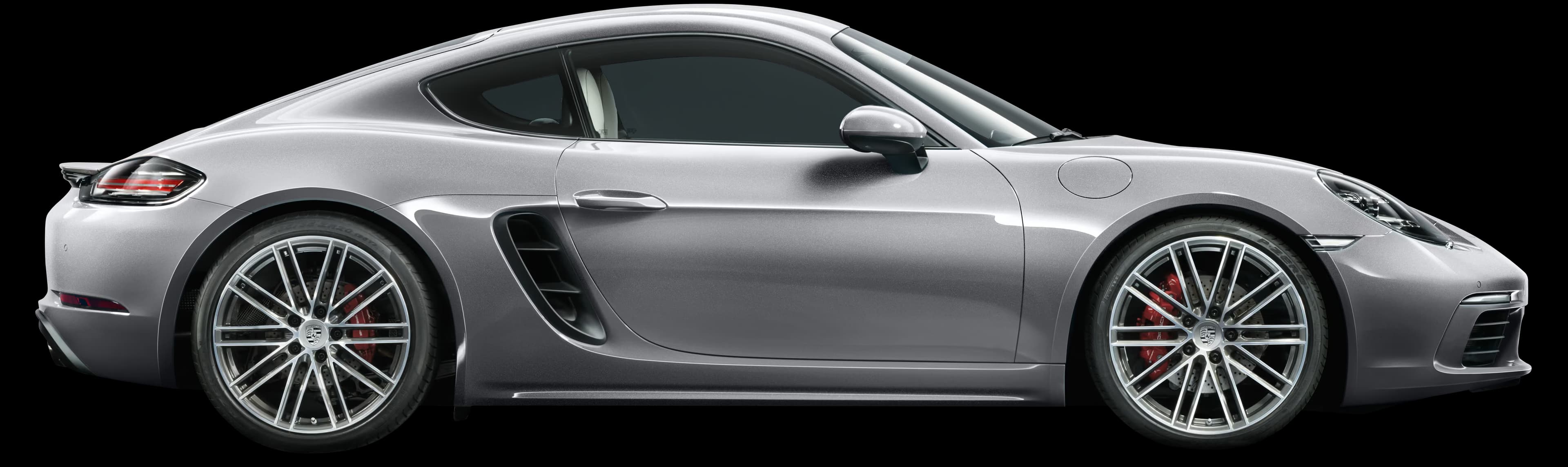 Side shot of a Porsche 718 Cayman S.