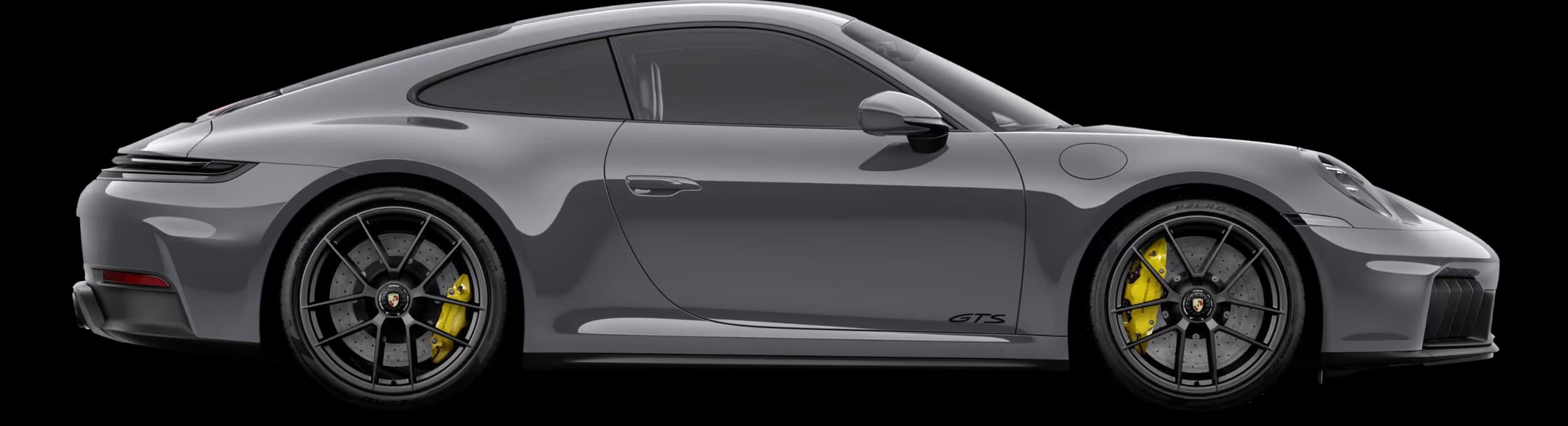 Porsche 911 Carrera GTS in Slate Grey Neo in profile/side view.
