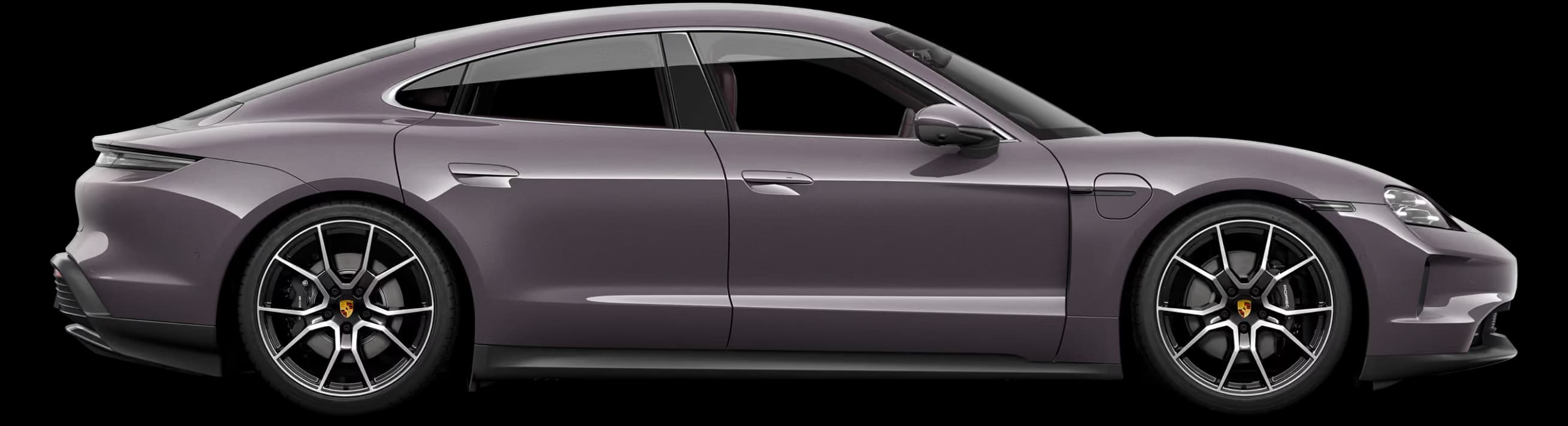 Porsche Taycan 4S in profile / side view.